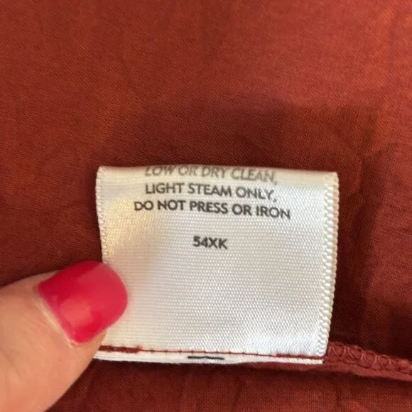 Eileen Fisher Size XL Rust Red Tie Waist Cropped Pants - Picture 10 of 11